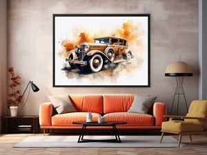 Vinatge Car Old Style Art Print