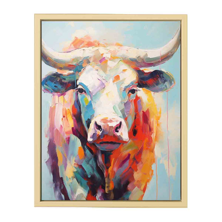 Modern Bull Framed Art framed Print