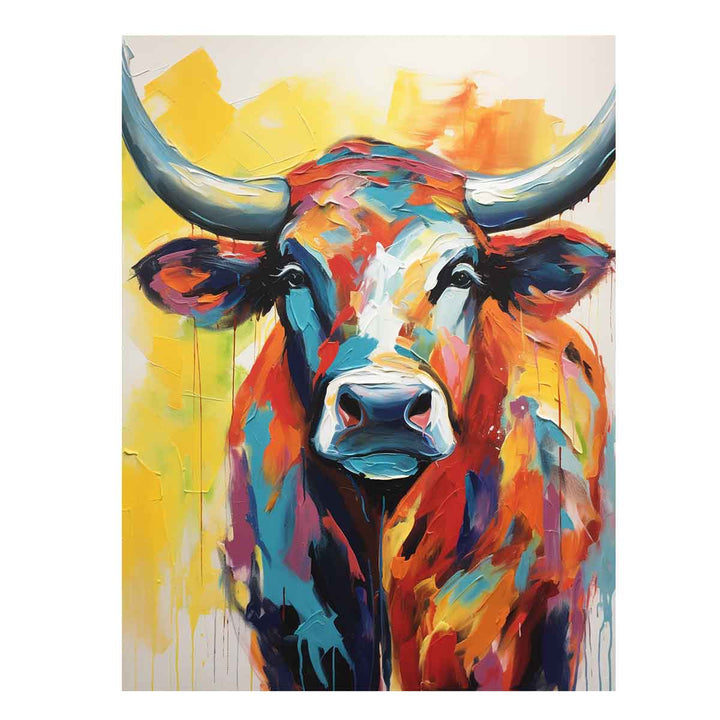 Modern Bull Painting