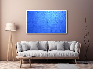 Blue Mosaic Calm canvas art for modern room decor.