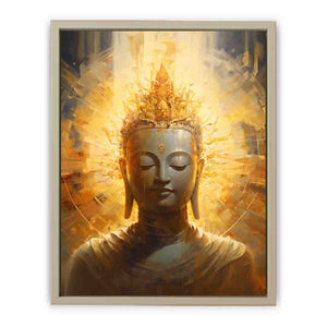 Buddha Gold Painting framed Print