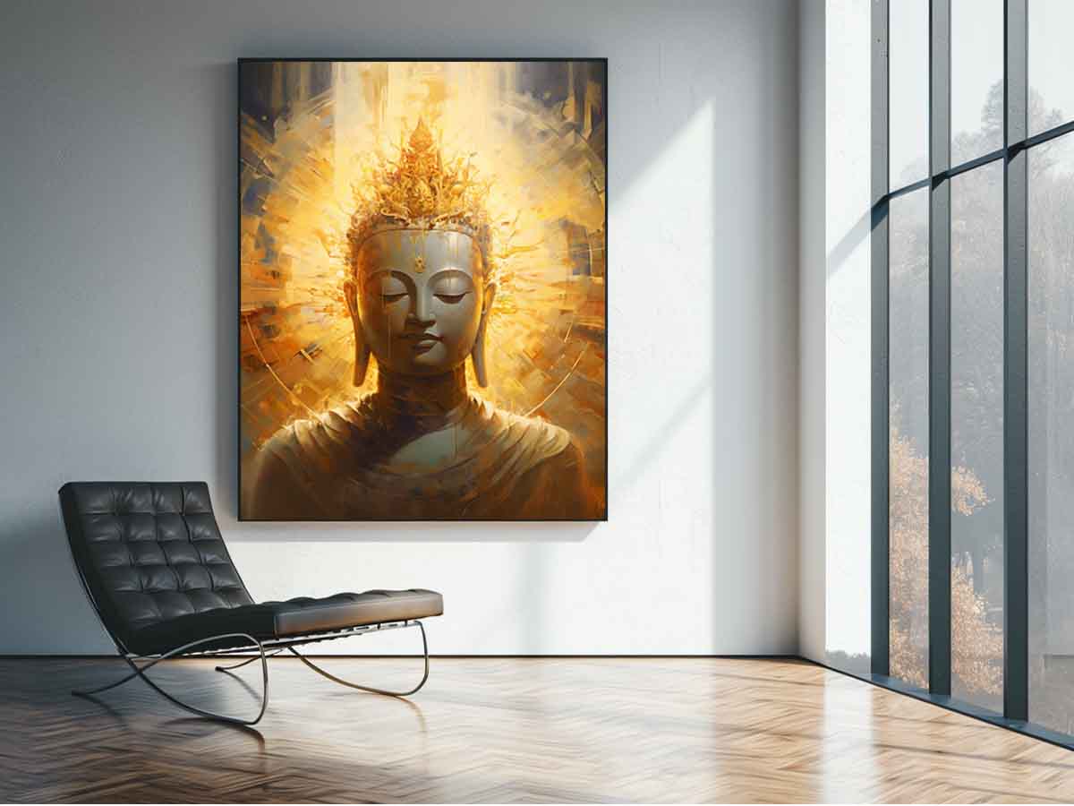 Buddha Gold Painting Art Print