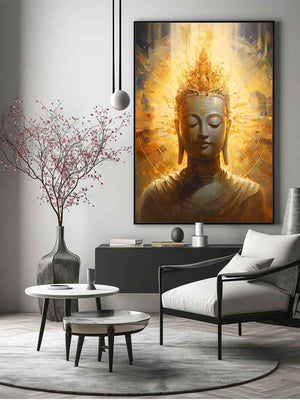 Buddha Gold Painting Art Print