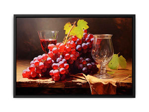 Grapes Still Life Painting canvas Print