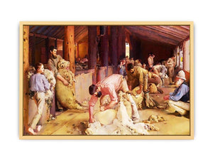 Shearing the Rams by Tom Roberts Streched canvas