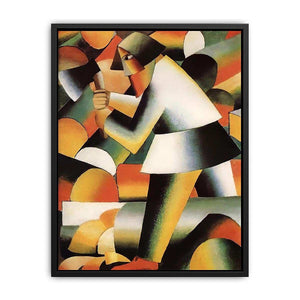 The Woodcutter by Kasimir Malevich Painting