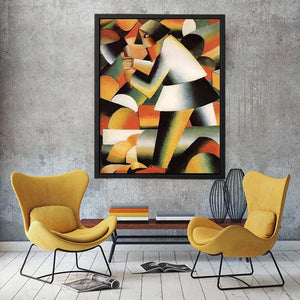 The Woodcutter by Kasimir Malevich Painting