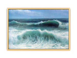Breaking Waves I Streched canvas