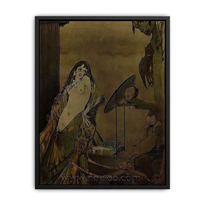 "Drest thus, I seem a different creature", illustration from 'Faust' by Goethe Canvas Print
