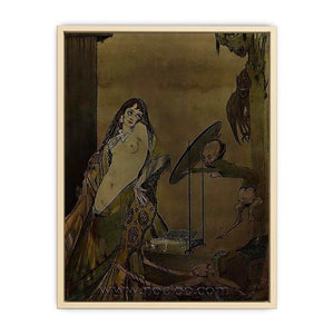 "Drest thus, I seem a different creature", illustration from 'Faust' by Goethe Art Print