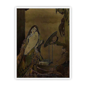 "Drest thus, I seem a different creature", illustration from 'Faust' by Goethe Framed Print