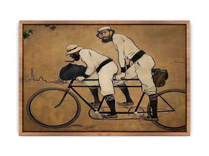Self Portrait of Casas with Pere Romeu on a Tandem Poster