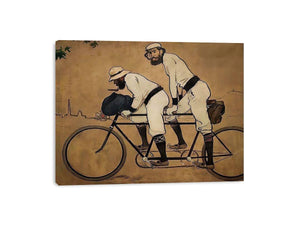 Self Portrait of Casas with Pere Romeu on a Tandem by RAMON CASAS Painting