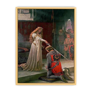 The Accolade by Edmund Blair Blair Leighton Streched canvas