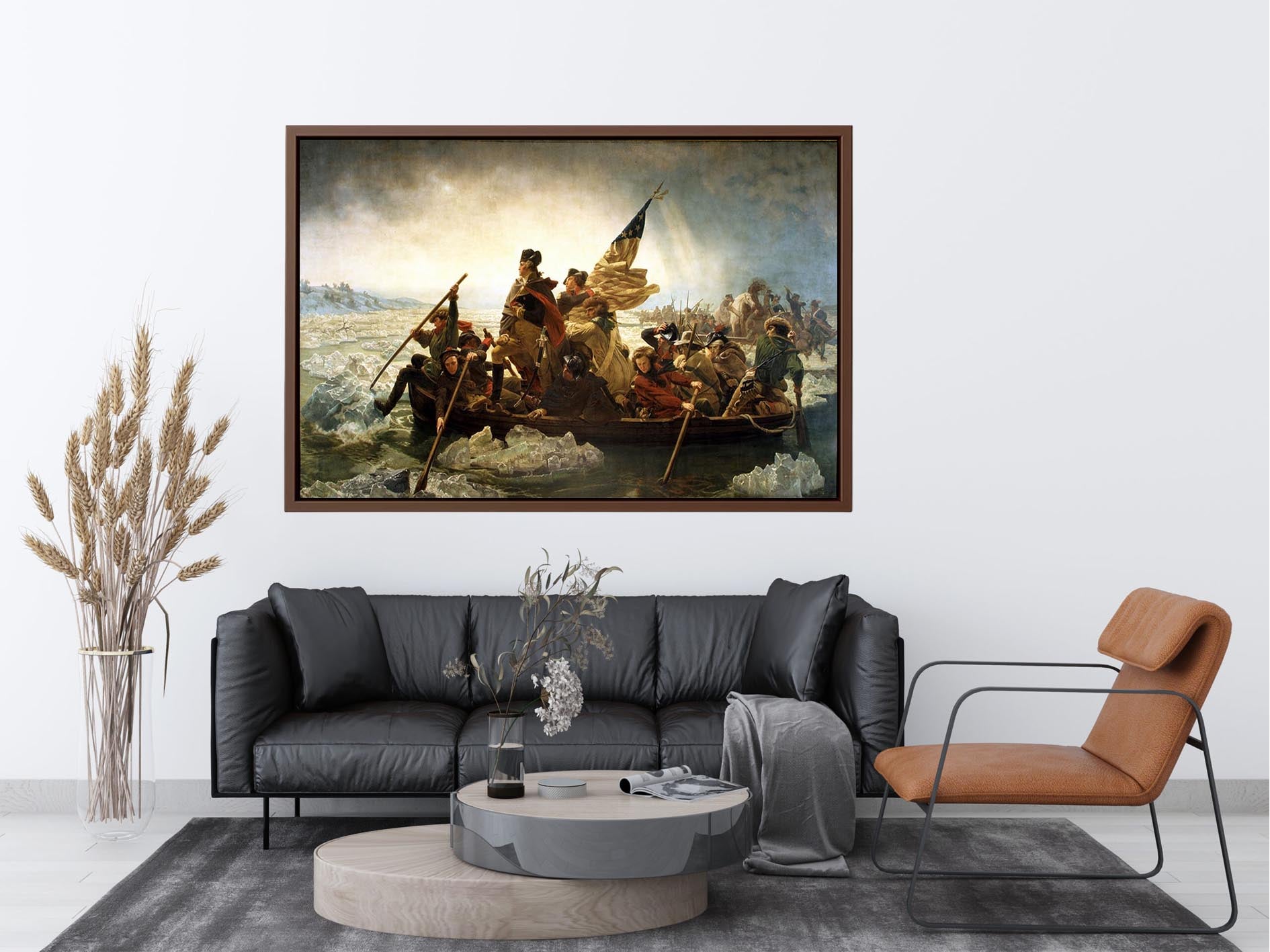 Washington Crossing the Delaware by Emanuel Gottlieb Leutze Painting