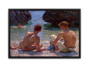 The Critics, by Henry Scott Tuke Canvas Print