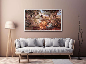 Christ in the House of Martha and Mary by Henryk Hector Siemiradzki Painting