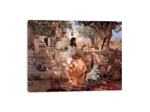 Christ in the House of Martha and Mary by Henryk Hector Siemiradzki Painting