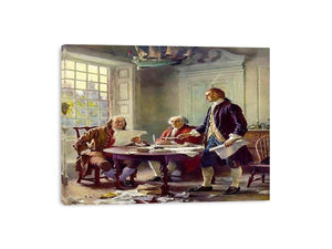 Writing the Declaration of Independence in 1776 by Jean-Leon Gerome Painting