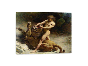 Samson's youth by Léon Bonnat Painting