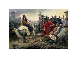 Vercingetorix throws down his arms at the feet of Julius Caesar by LIONEL NOEL ROYER