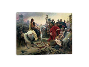 Vercingetorix throws down his arms at the feet of Julius Caesar by LIONEL NOEL ROYER Painting