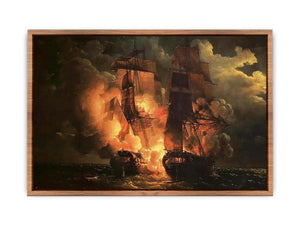 Battle Between the French Frigate Arethuse and the English Frigate Amelia Poster