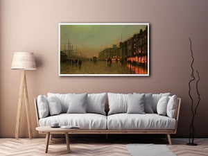 Liverpool from Wapping by John Atkinson Grimshaw Painting