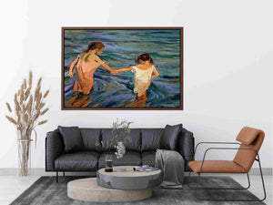 Children in the Sea by Joaquin Sorolla y Bastida Painting