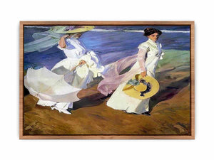 Strolling along the Seashore Poster