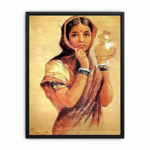 The Milkmaid by Raja Ravi Varma Canvas Print