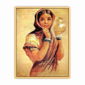The Milkmaid by Raja Ravi Varma Streched canvas
