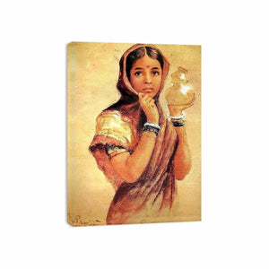 The Milkmaid by Raja Ravi Varma Painting
