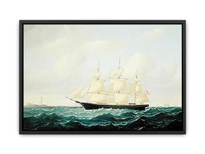 Dashing Wave' clipper ship off Boston Light Canvas Print