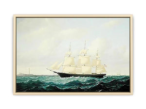 Dashing Wave' clipper ship off Boston Light Art Print