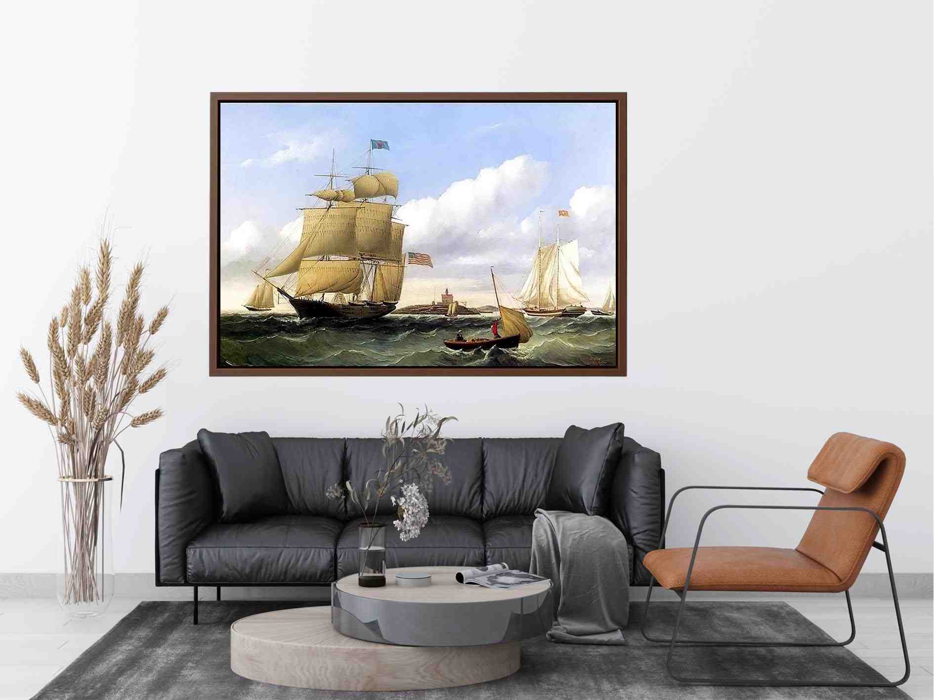 The Whaleship "Emma C. Jones" off Round Hills, New Bedford by William Bradford Painting