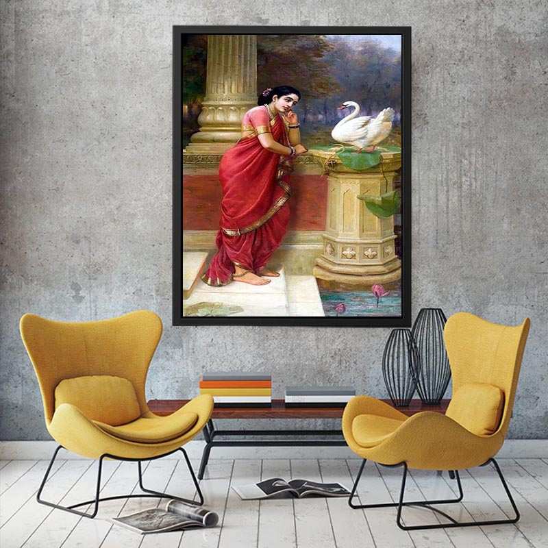 Hamsa Damayanthi by Raja Ravi Varma Painting