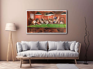 Dogs Playing Pool by Cassius Marcellus Coolidge Painting