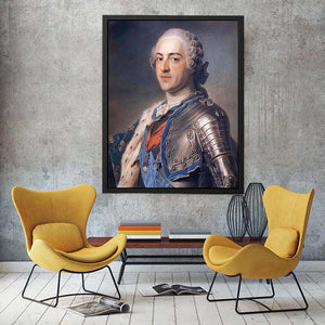 Portrait of King Louis XV by MAURICE QUENTIN DE LA TOUR Painting