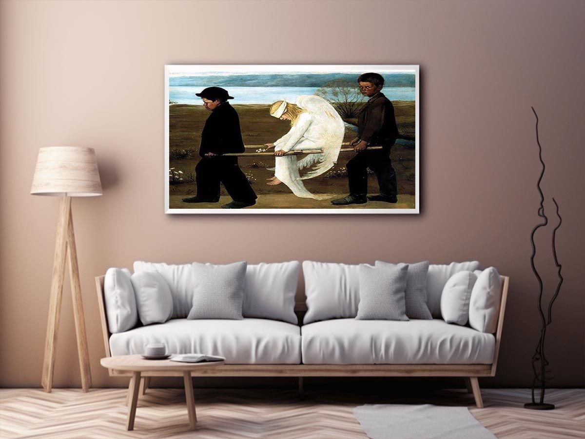 The Wounded Angel from 1903 by HUGO SIMBERG Painting