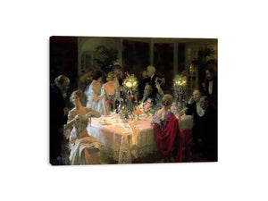 The End of Dinner by JULES ALEXANDRE GRUN Painting