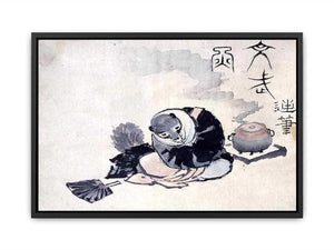 The Tea Kettle Raccoon Canvas Print