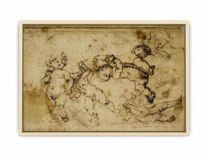 five naked children Art Print