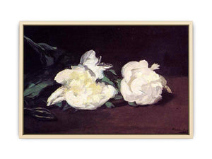 Branch of White Peonies and Secateurs Art Print