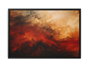 Brown And Red Abstract Painting Canvas Print