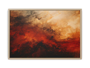 Brown And Red Abstract Painting Art Print