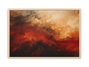 Brown And Red Abstract Painting Streched canvas