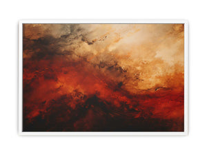 Brown And Red Abstract Painting Framed Print