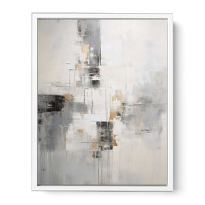Abstract Black And Grey Painting-1 Canvas Print