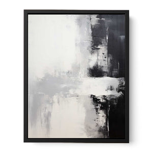 Black White Abstract Painting Canvas Print